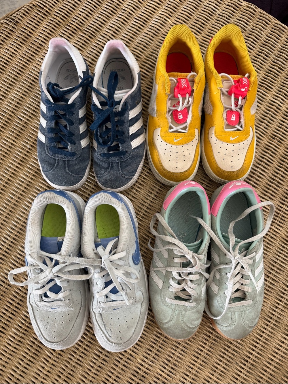 4 PAIRS- Size 1 Nike and Adidas Sneakers
